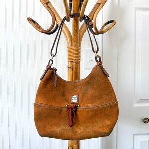 Vintage Dooney & Bourke Brown Suede Shoulder Bag